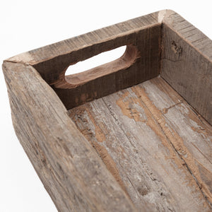 Vernon (Medium) 30L x 7W Brown Reclaimed Wood Tray