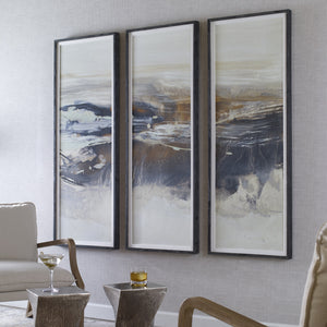 Graphite Horizon Framed Prints, Set/3