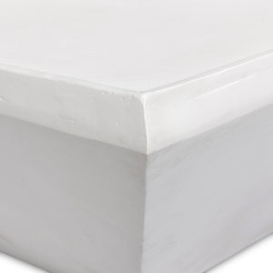 Drake Outdoor Coffee Table - Matte White Cast Aluminum