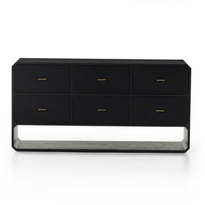 Caspian 6 Drawer Dresser In Black Ash