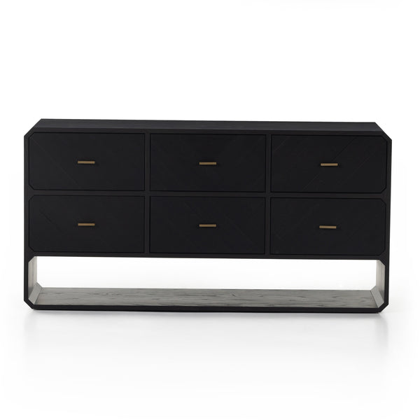Caspian 6 Drawer Dresser In Black Ash