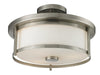 Savannah 2 Light Semi Flush Mount in Brushed Nickel Finish