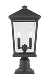 Beacon 2 Light Outdoor Pier Mounted Fixture in Oil Rubbed Bronze Finish