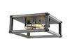 Kirkland 3 Light Flush Mount in Ashen Barnboard Finish
