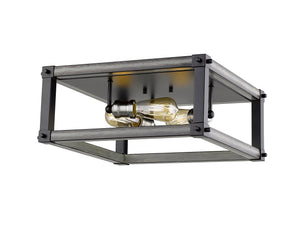 Kirkland 3 Light Flush Mount in Ashen Barnboard Finish