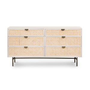 Luella 6 Drawer Dresser In Matte Alabaster