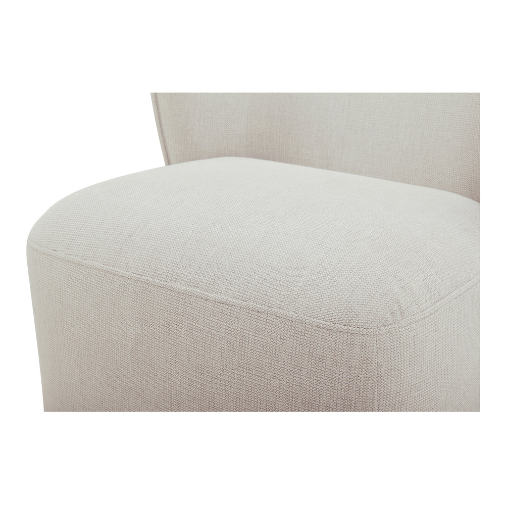 Moe's Larson Rolling Dining Chair in Heather Grey