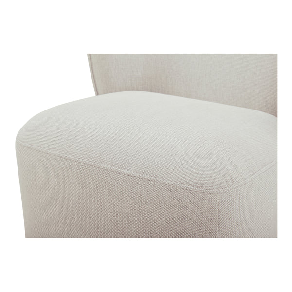 Moe's Larson Rolling Dining Chair in Heather Grey