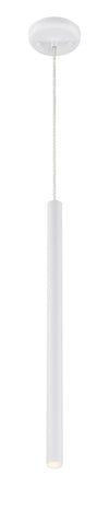 Forest 1 Light Mini Pendant in Matte White Finish
