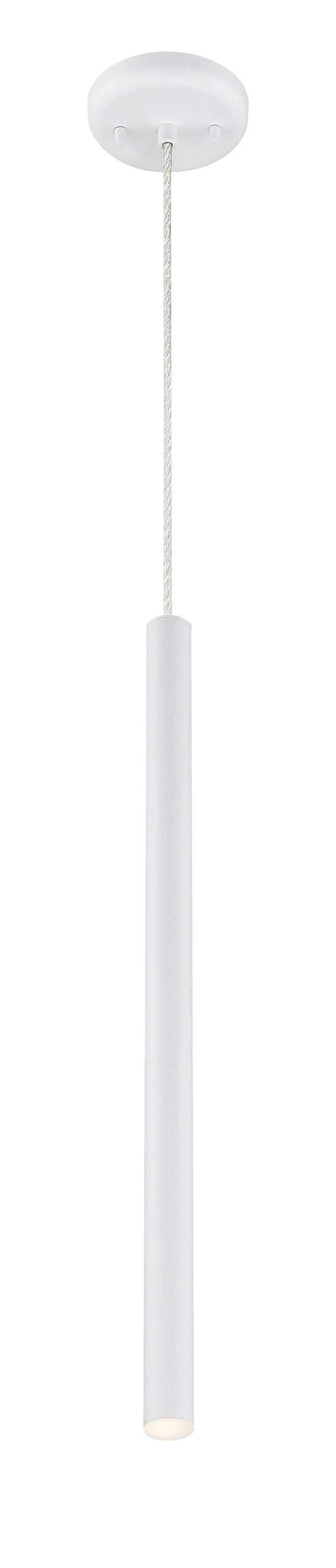 Forest 1 Light Mini Pendant in Matte White Finish