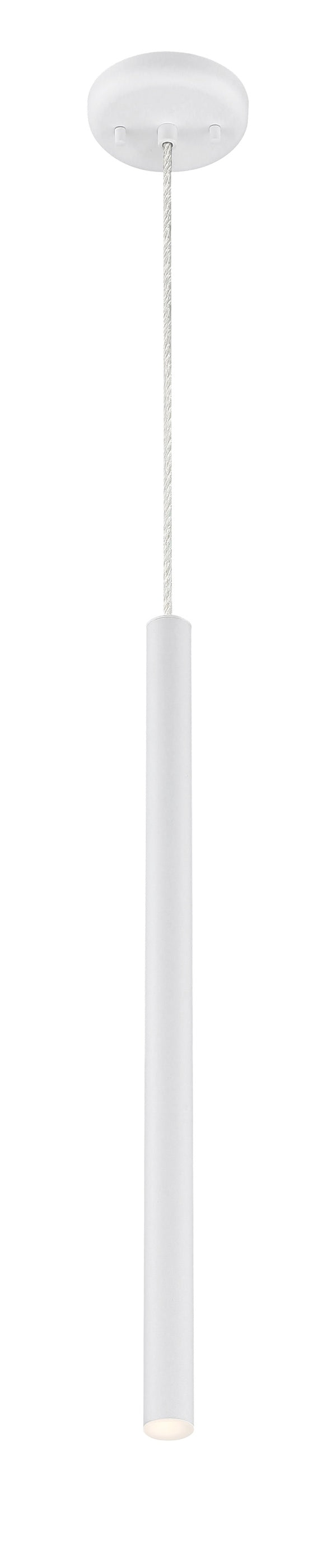Forest 1 Light Mini Pendant in Matte White Finish