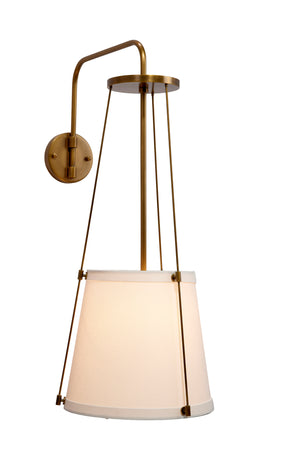  California 1-Light Wall Sconce, Antique Brass
