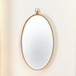 Wade Iron Mirror, Antique Brass