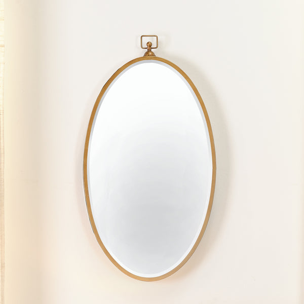Wade Iron Mirror, Antique Brass
