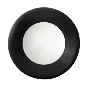 Paddock Bamboo Round Wall Mirror, Black