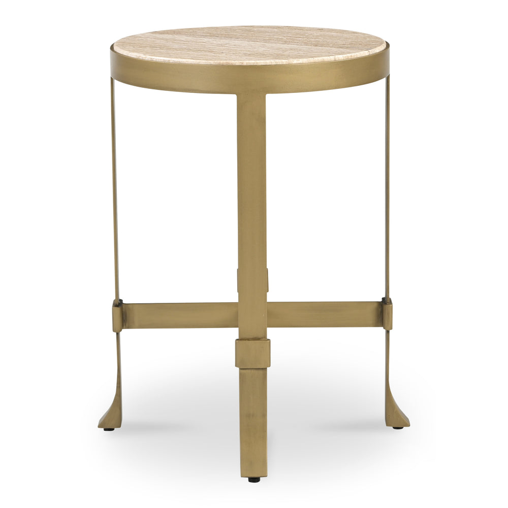 Moe's Holli Side Table Travertine Top