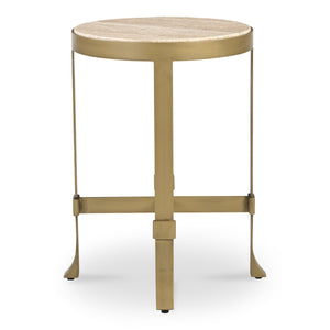 Moe's Holli Side Table Travertine Top