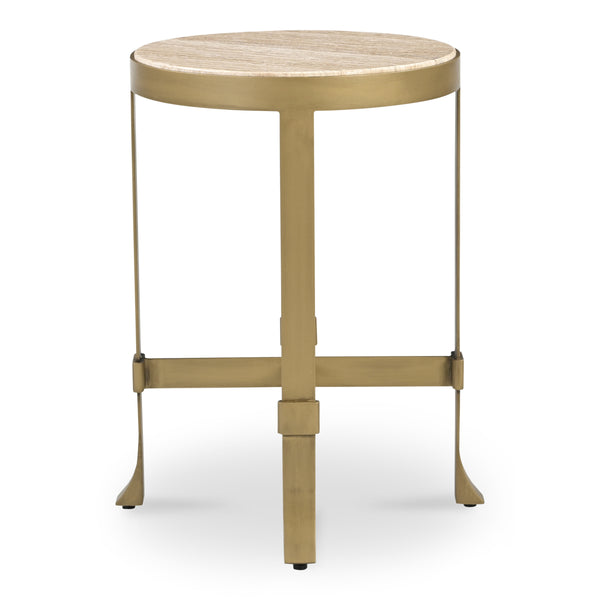 Moe's Holli Side Table Travertine Top