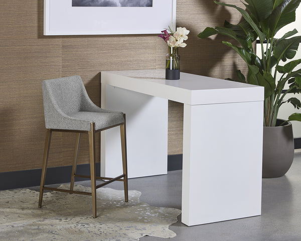 DIONNE COUNTER STOOL - MONUMENT PEBBLE