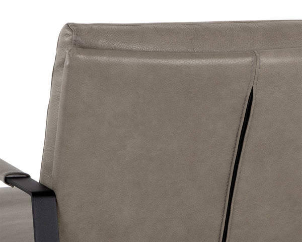 STERLING LOUNGE CHAIR - MISSOURI STONE LEATHER