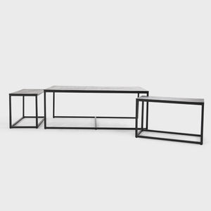 Buckley Cast Aluminum Rectangle Coffee Table Set