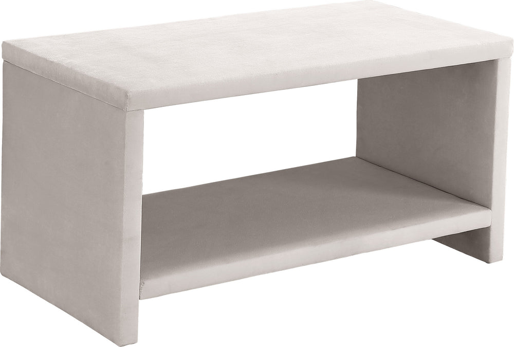 Diana Night Stand In Cream Velvet
