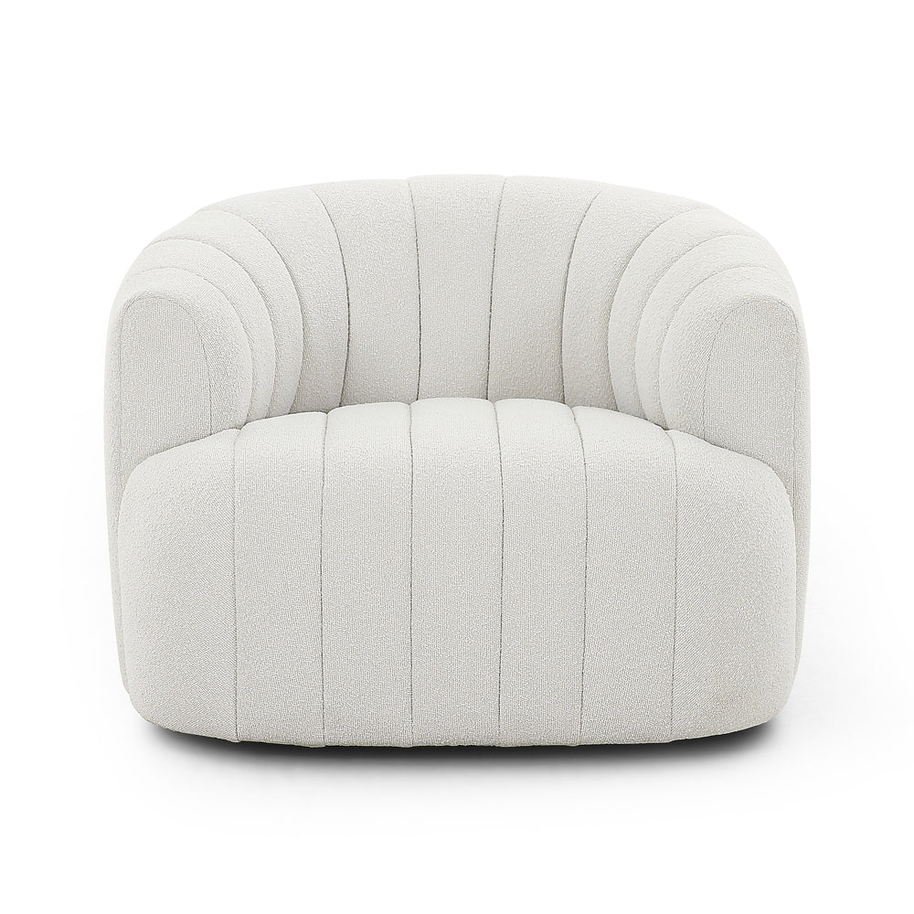 Elliana Swivel Chair In Fiqa Boucle Natural