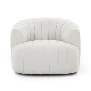 Elliana Swivel Chair In Fiqa Boucle Natural