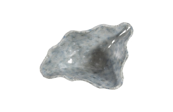 Cast Blue Onyx Bowl, Faux Finish, Narrow