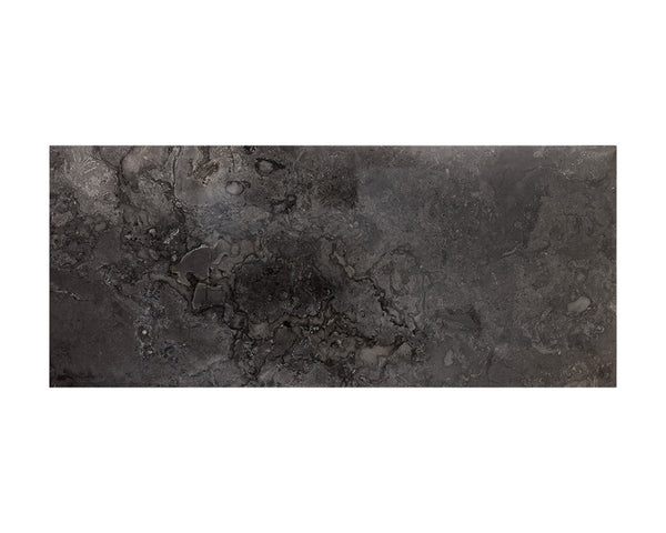 Stamos Desk - Black - Light Grey Marble / Charcoal Grey