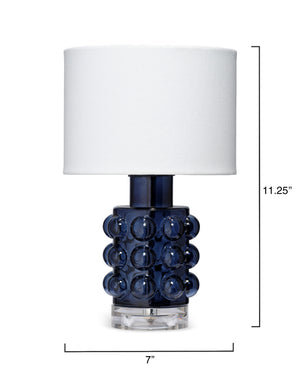 Seltzer Blown Glass Table Lamp, Blue