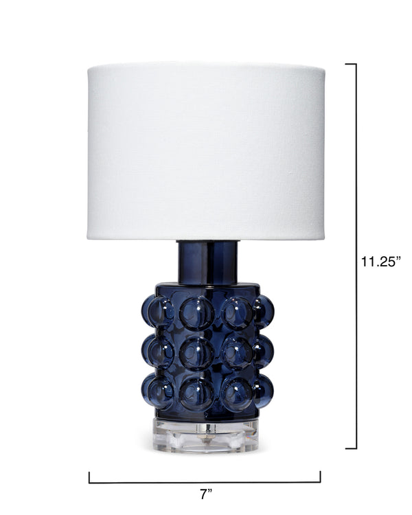 Seltzer Blown Glass Table Lamp, Blue