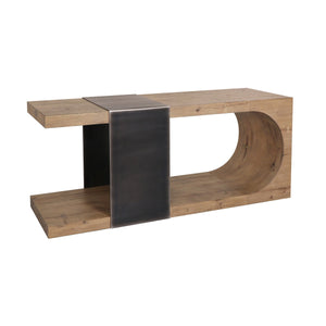 Danica Solid Wood Console Table with Open Shelving