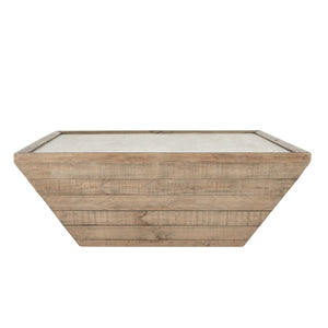 Dalton Solid Wood Coffee Table - Natural/Antique White