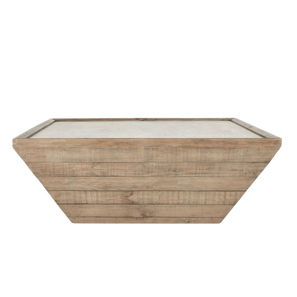 Dalton Solid Wood Coffee Table - Natural/Antique White