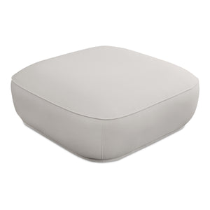 Moe's Marion Square Ottoman White Fabric