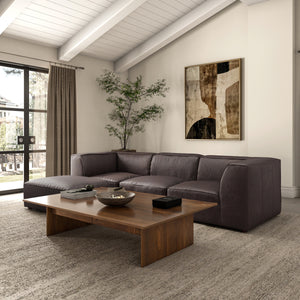 Form Slipper Chair in Espresso Brown Leather