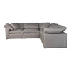 Moe's Terra Classic L-Shaped Modular Sectional in Light Grey