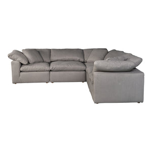 Moe's Terra Classic L-Shaped Modular Sectional in Light Grey
