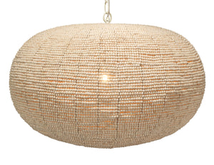 Whirlpool Beaded Wood 3-Light Pendant