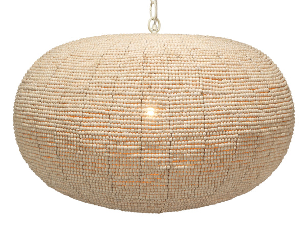 Whirlpool Beaded Wood 3-Light Pendant