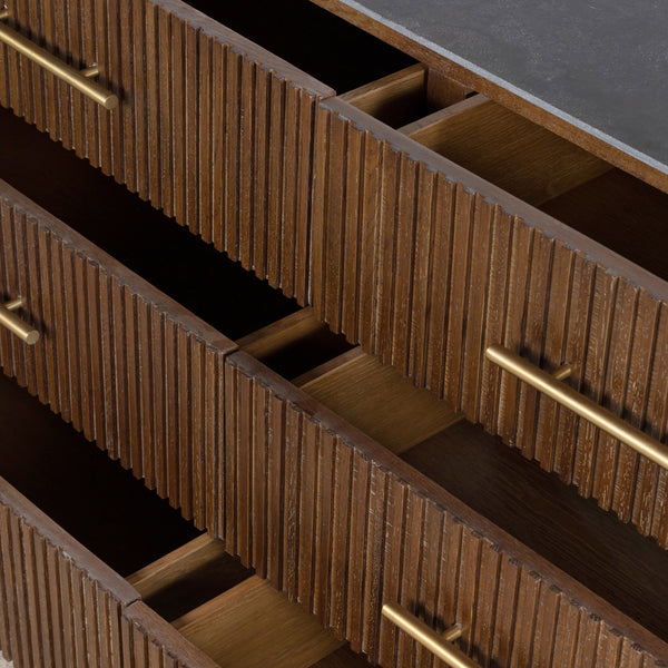 Fletcher 6 Drawer Dresser In Bluestone