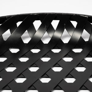 Lito (Set of 2) Black Woven Metal Round Serving Trays