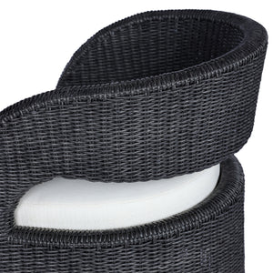Hawkins Outdoor Swivel Chair in Vintage Coal