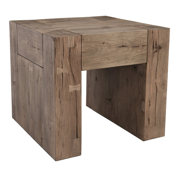 Bristol Solid Wood Square End Table in Cafe Brown