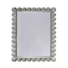 SCALLOPED EDGE FRAME MIRROR IN SILVER LEAF