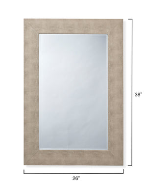 Structure Shagreen Rectangle Mirror, Ivory