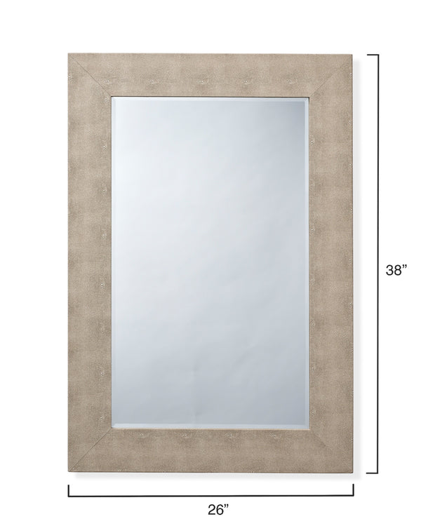 Structure Shagreen Rectangle Mirror, Ivory
