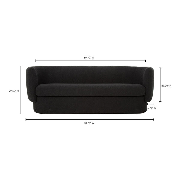 Moe's Koba Sofa Maya Black, 4-Seater
