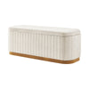 Clinton Chenille Storage Bench, Seneca Beige